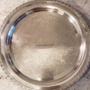 Vintage Silver Service Platter 12"